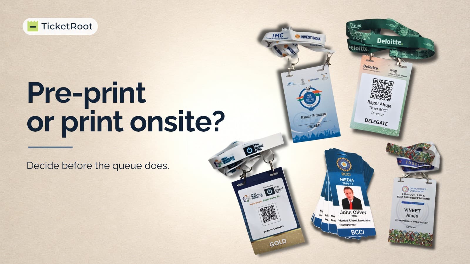 Pre-Printed Badges or Onsite Badge Printing? Decide Before the Queue Does
